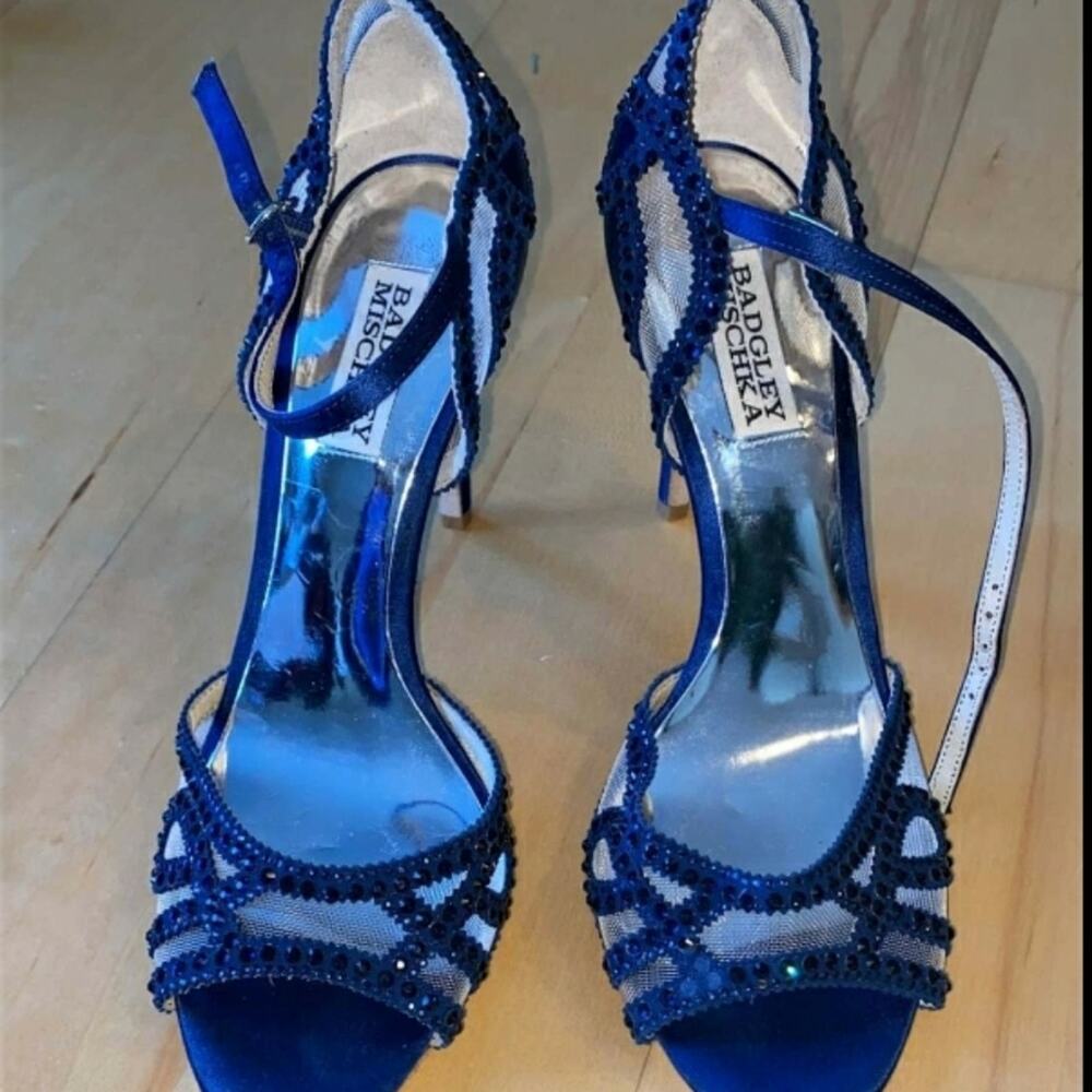 Badgley Mischka Tansy Ankle-Strap Evening Sandals - Picture 4 of 11